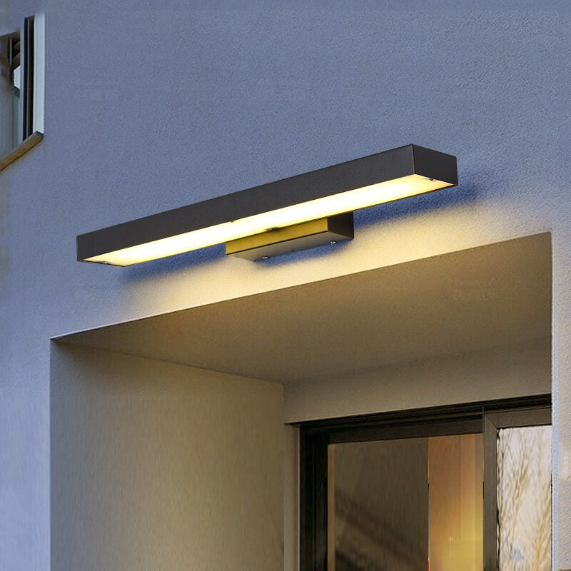 Minimalistisk LED-vägglampa utomhus med rörelsesensor