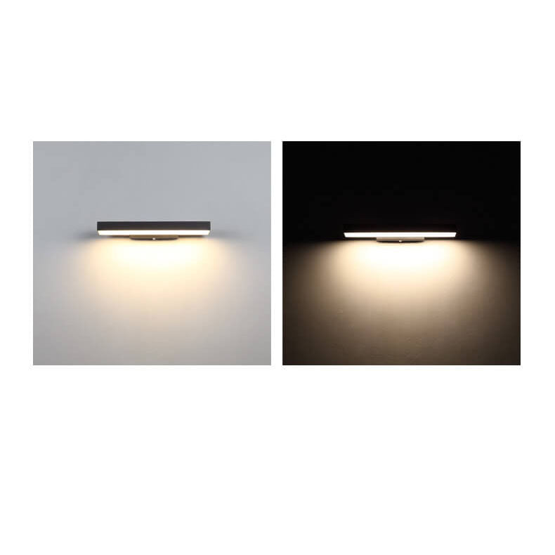 Minimalistisk LED-vägglampa utomhus med rörelsesensor