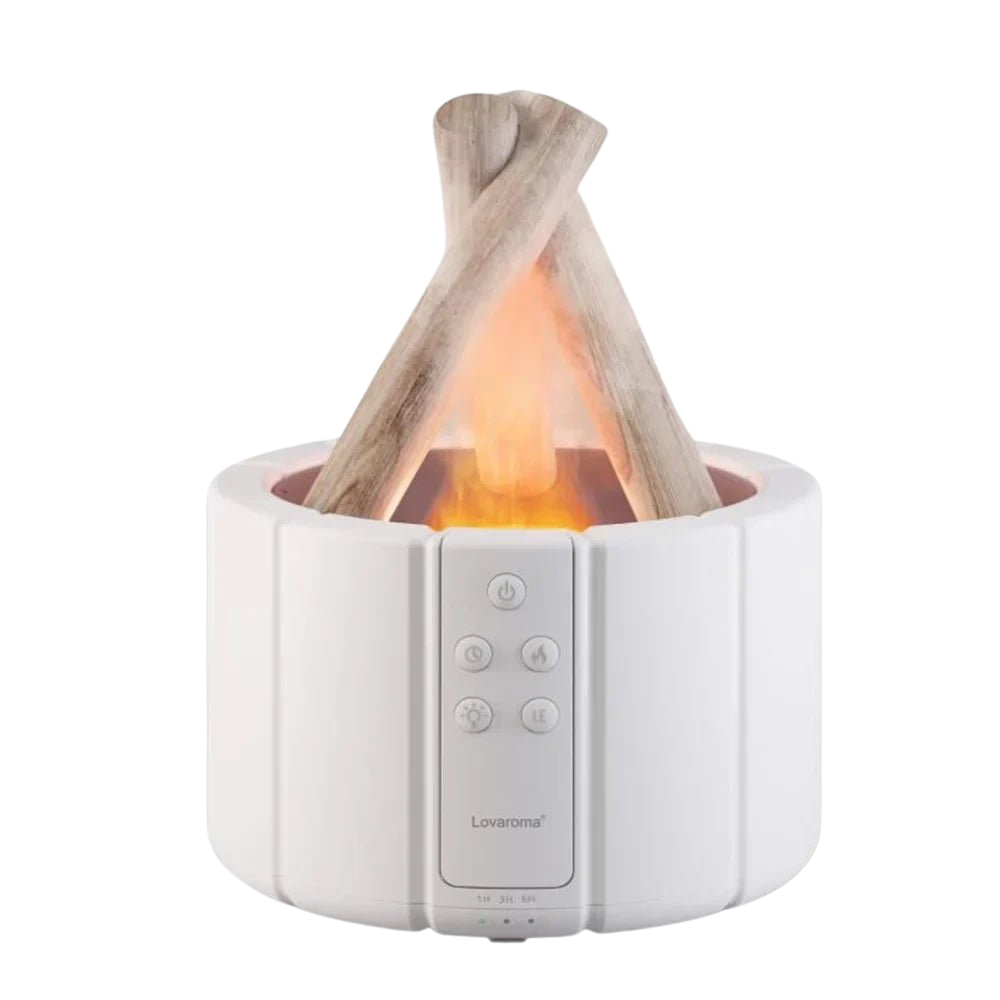 FlammaMist – Luftfuktare och bordslampa med aromaterapi och LED-ljus