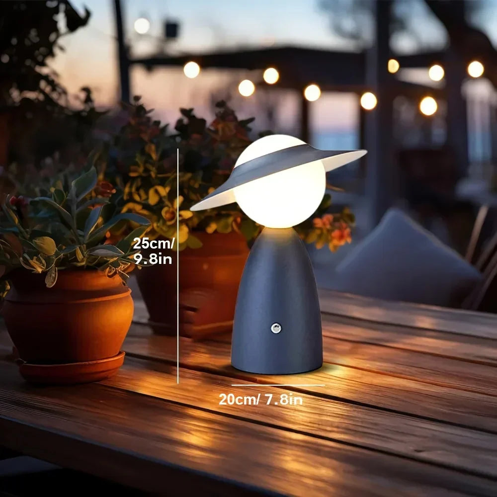 Trådlös uppladdningsbar LED-bordslampa med touchkontroll