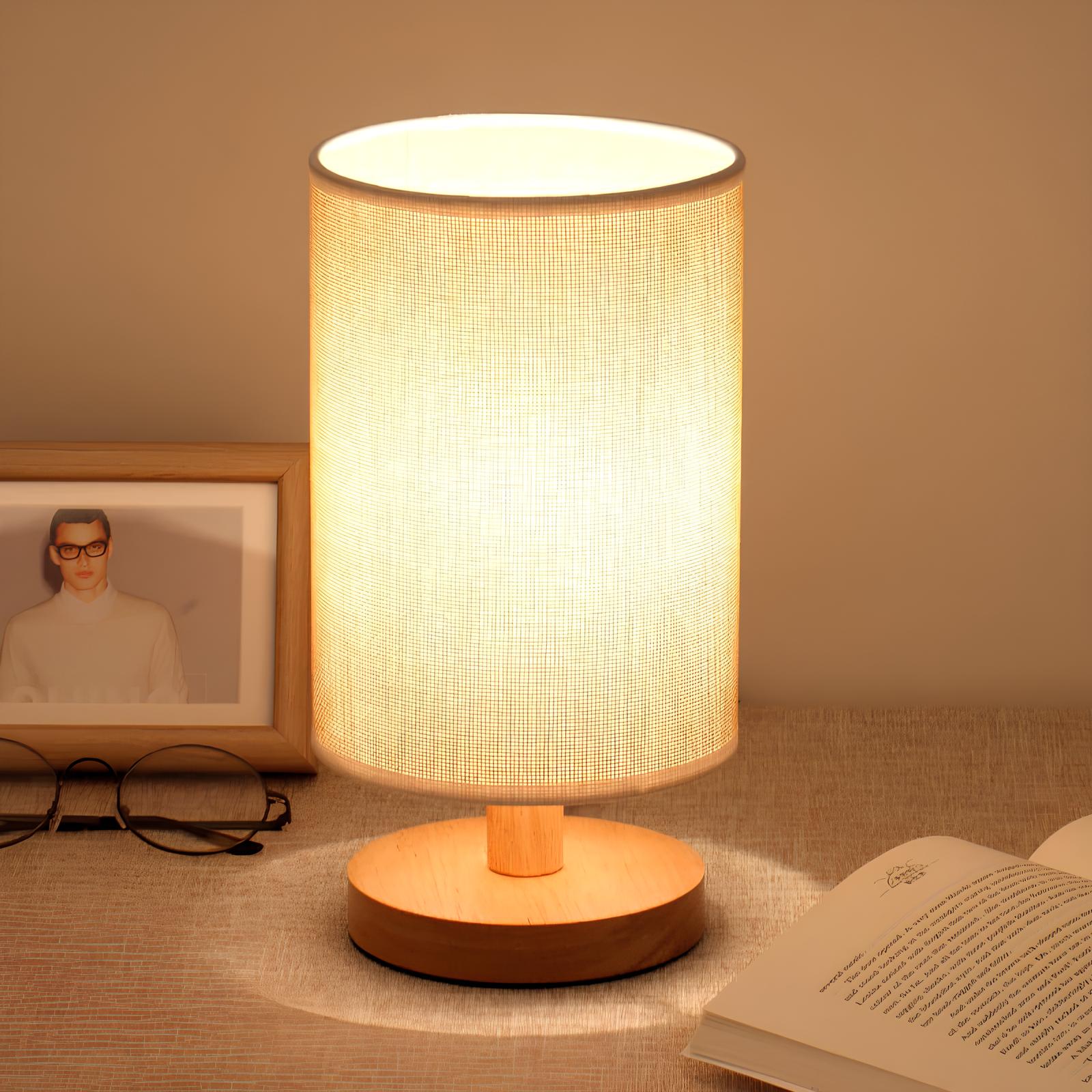 Aiko – Organisk Lampa i Trä & Linne med Fjärrkontroll