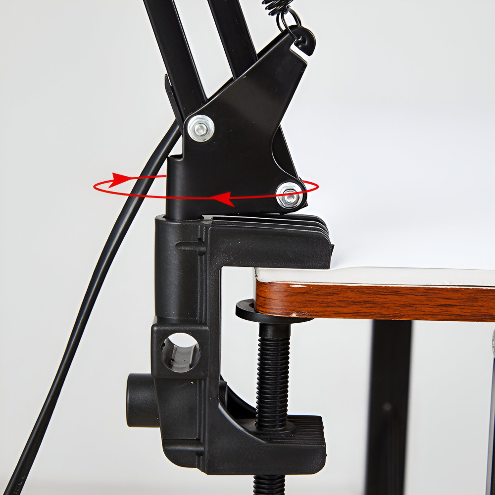 FlexiGlow Clip – Justerbar Skrivbordslampa med Lång Arm