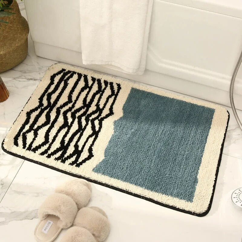 Nordic AbstractStep – Skandinavisk Halkfri & Absorberande Badrumsmatta
