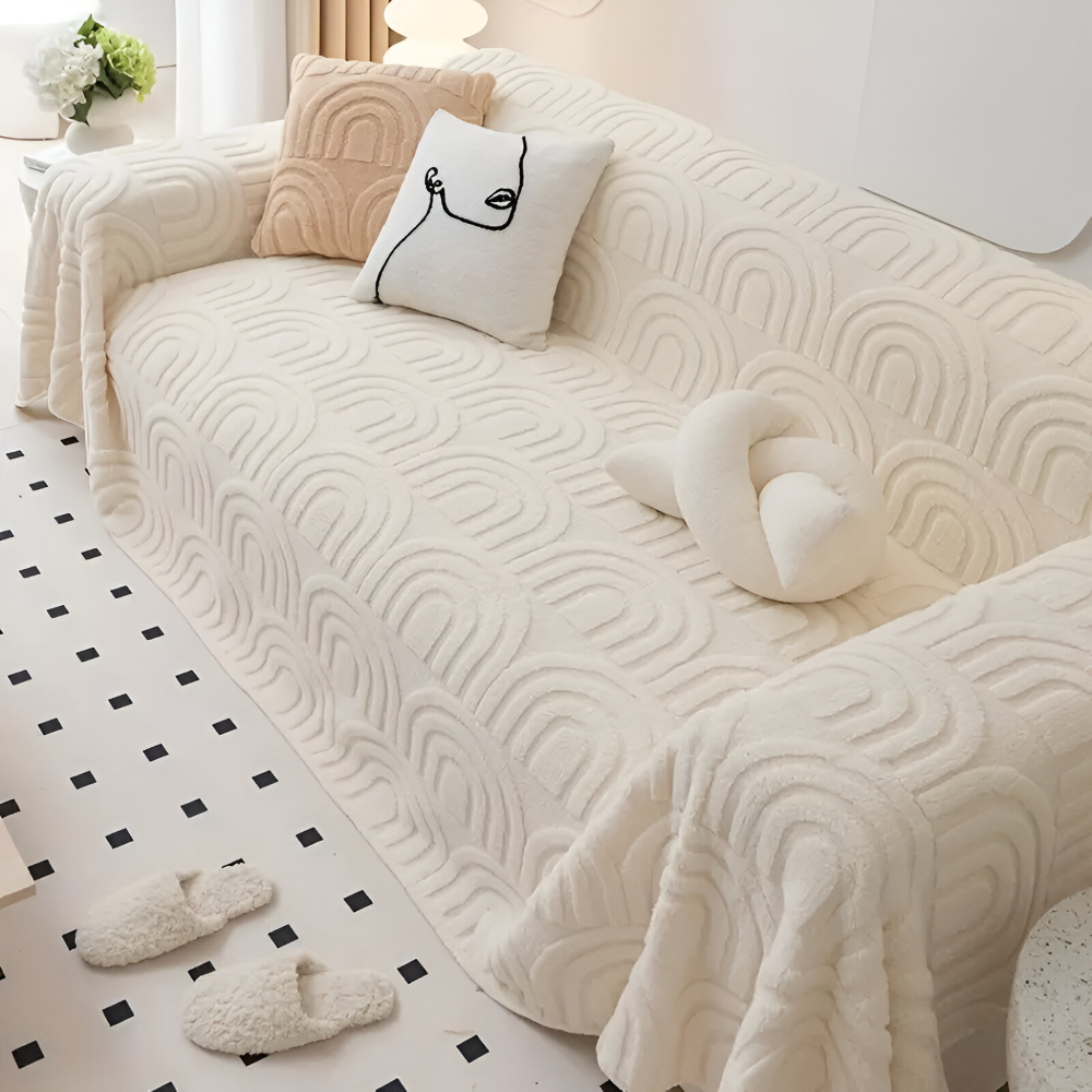 ArchGlow SofaWrap – Lyxigt Jacquardöverdrag med Mångsidig Användning