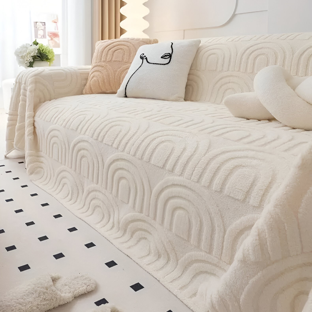 ArchGlow SofaWrap – Lyxigt Jacquardöverdrag med Mångsidig Användning