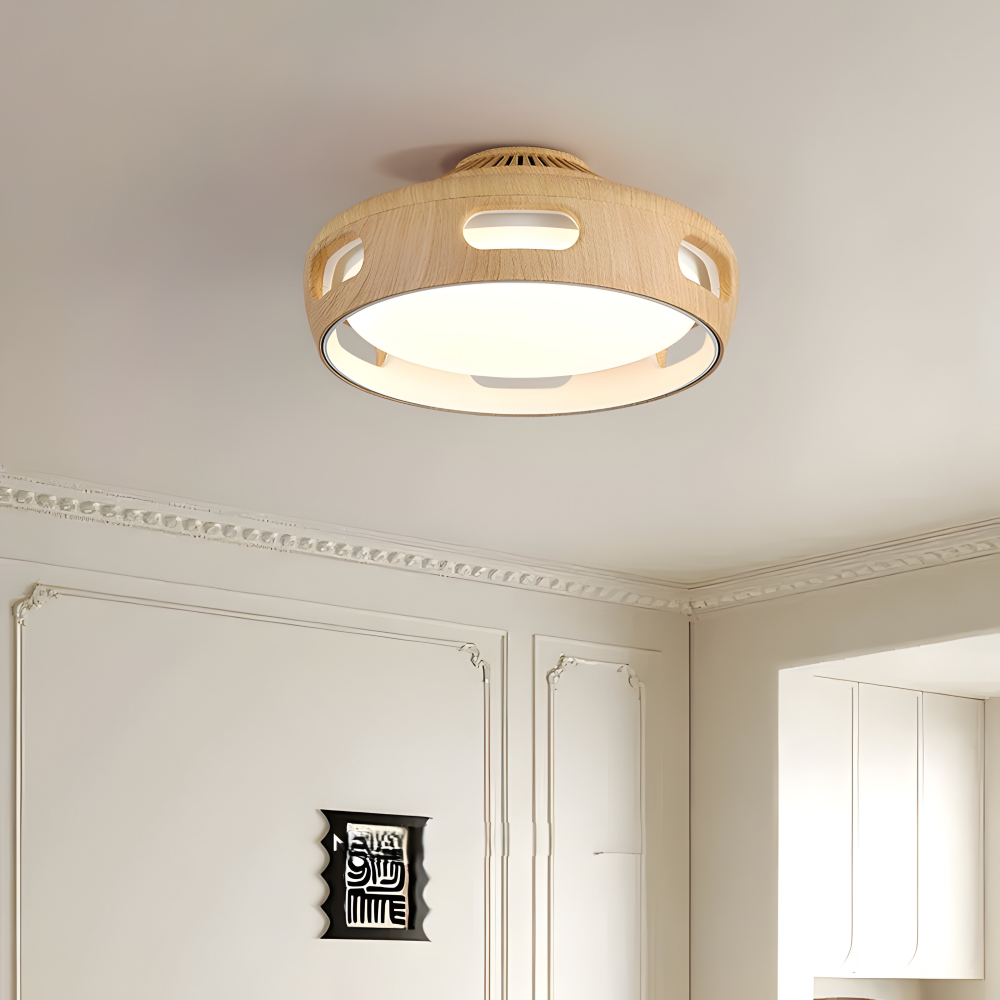 AeroGlow Round – Bladlös LED-Takfläkt med Nordic Design