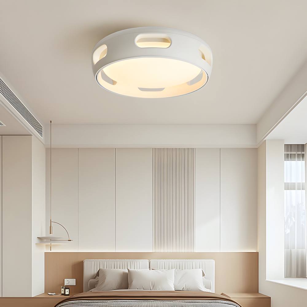 AeroGlow Round – Bladlös LED-Takfläkt med Nordic Design