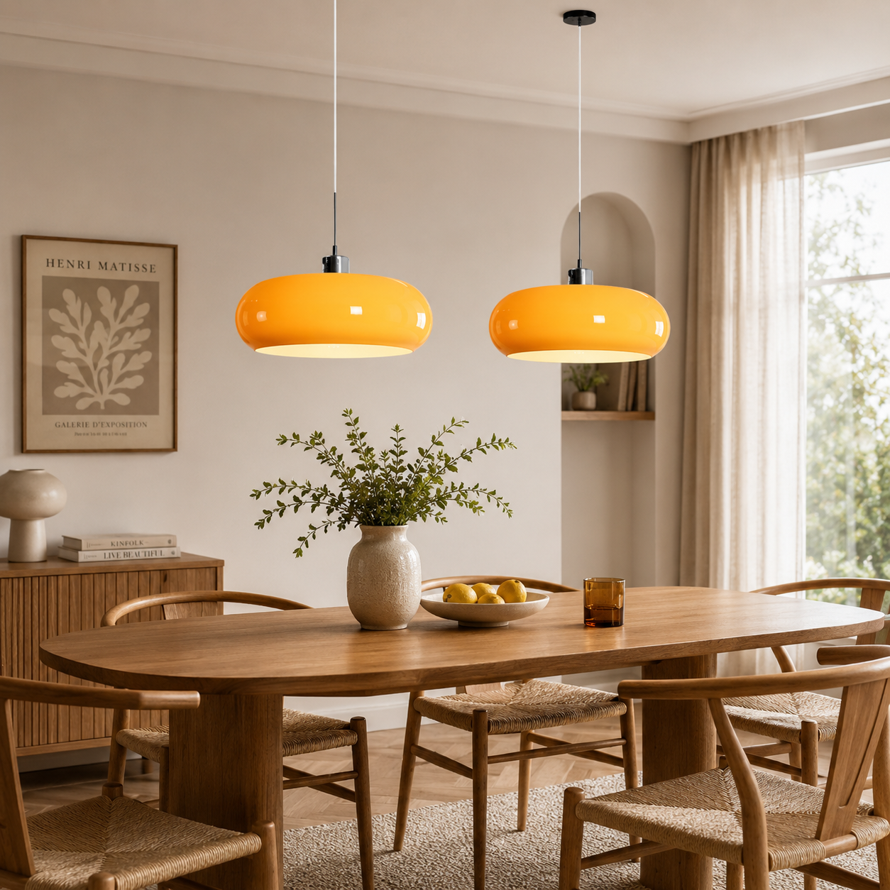 Cirquella – Retro-Modern Bauhaus Glaspendellampa i Cirkelformad Design