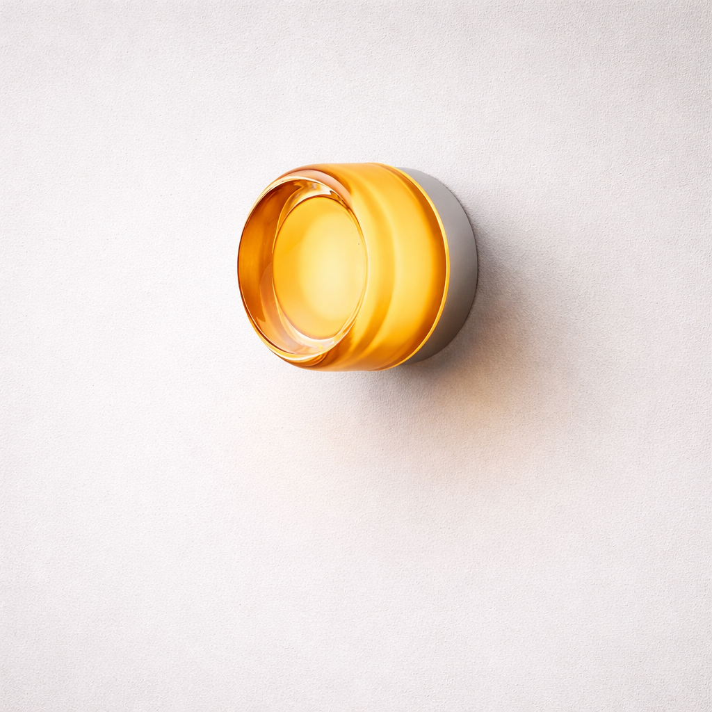 GlowJelly – Elegant Nordisk Vägglampa i Glas med LED-belysning