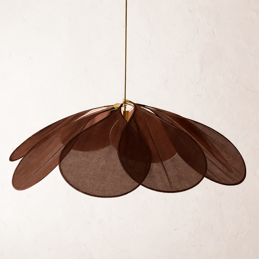 Bloomora – Vintage Hängande Taklampa med Blomdesign i Tyg