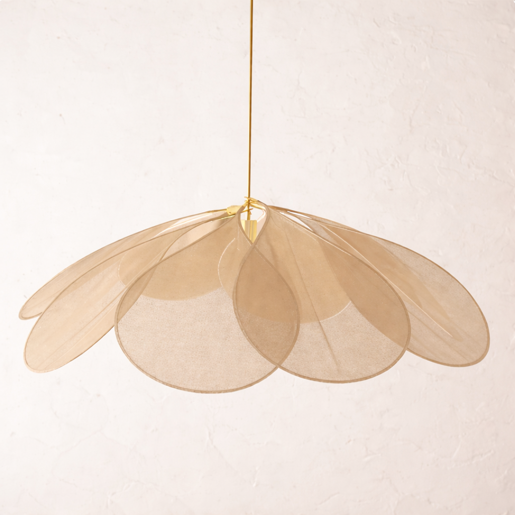 Bloomora – Vintage Hängande Taklampa med Blomdesign i Tyg