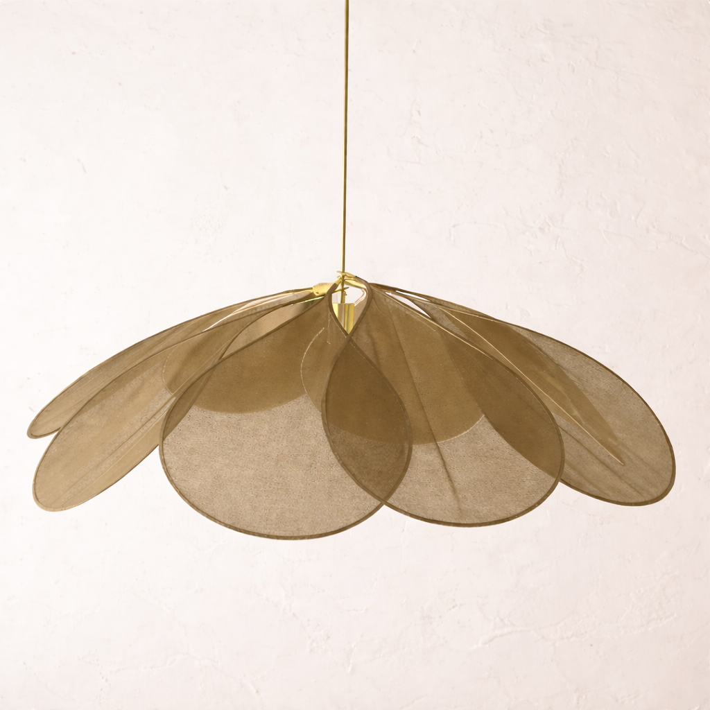 Bloomora – Vintage Hängande Taklampa med Blomdesign i Tyg