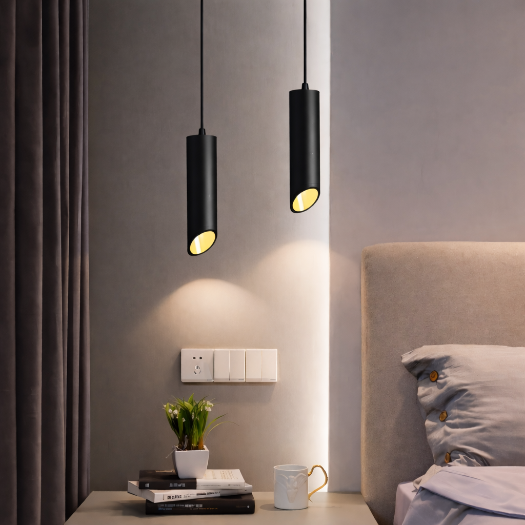 Uniqlux Tube – Modern LED-Pendellampa i Svart eller Vit Aluminium