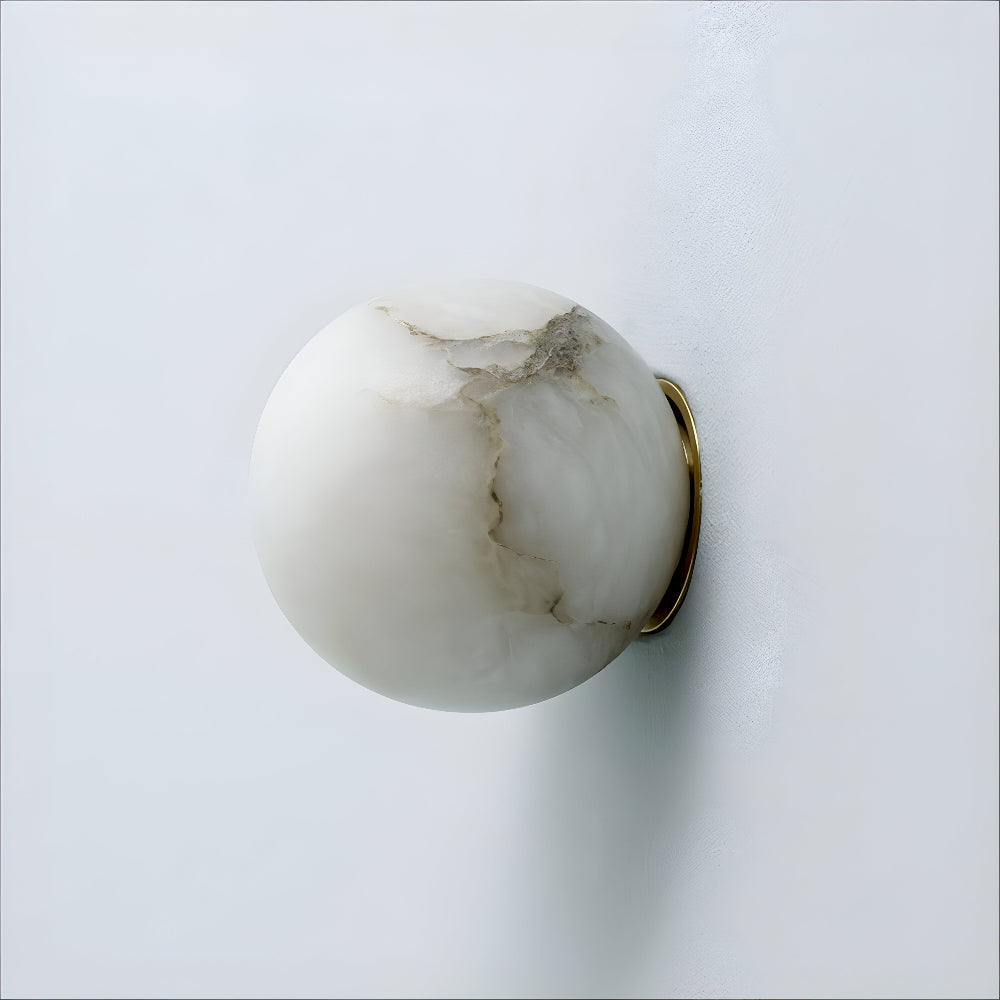 Marbelle – Elegant Marmor Vägglampa | Alabasterdesign för Mjuk och Tidlös Belysning