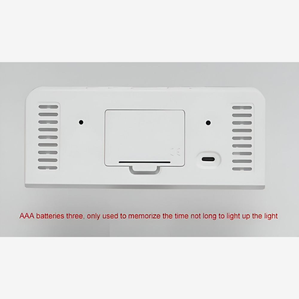 LumiRipple – Modern Tyst LED Väckarklocka i Oregelbunden Design
