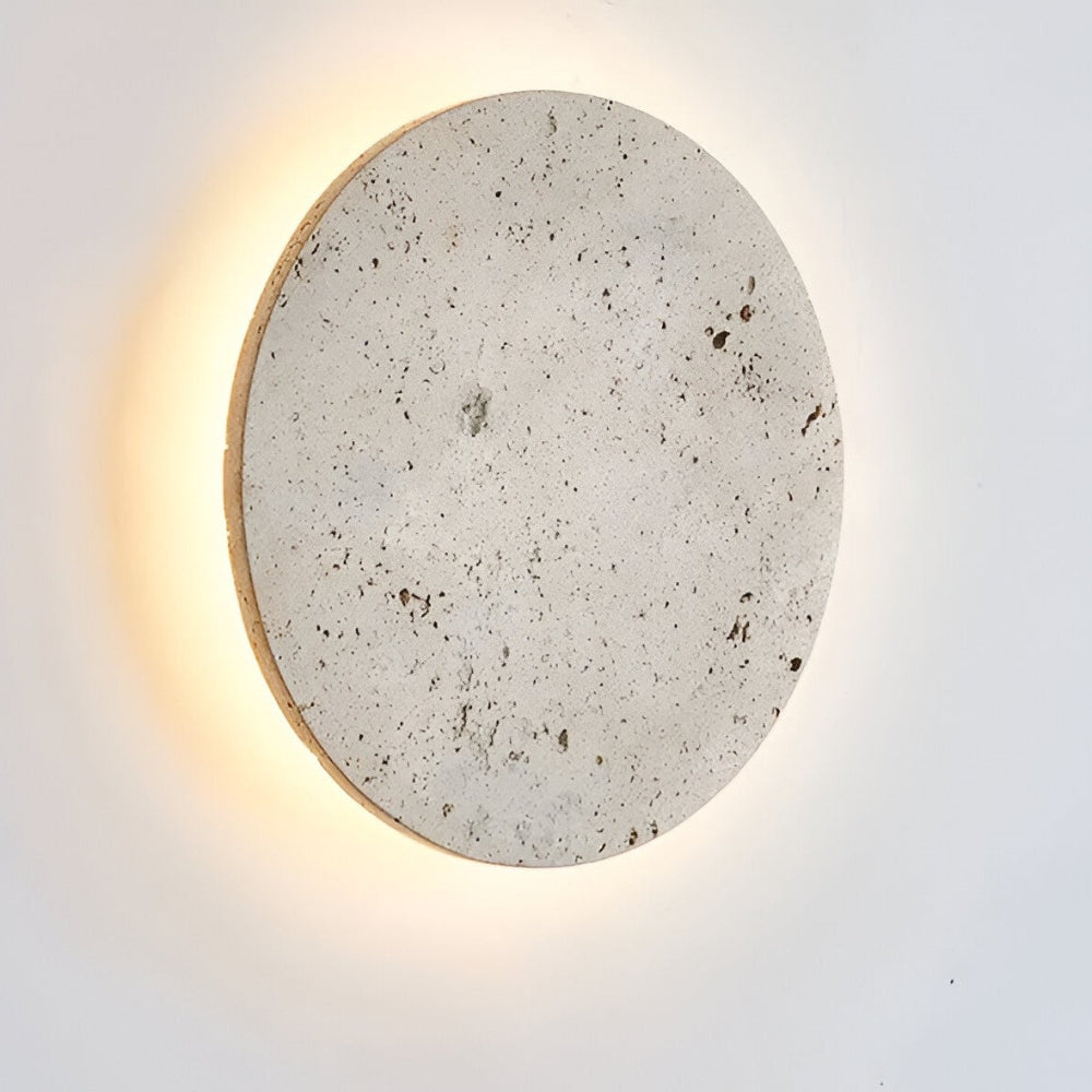 ZenLume – Cirkulär Travertin Vägglampa | Japansk Stil & Ambient LED-belysning