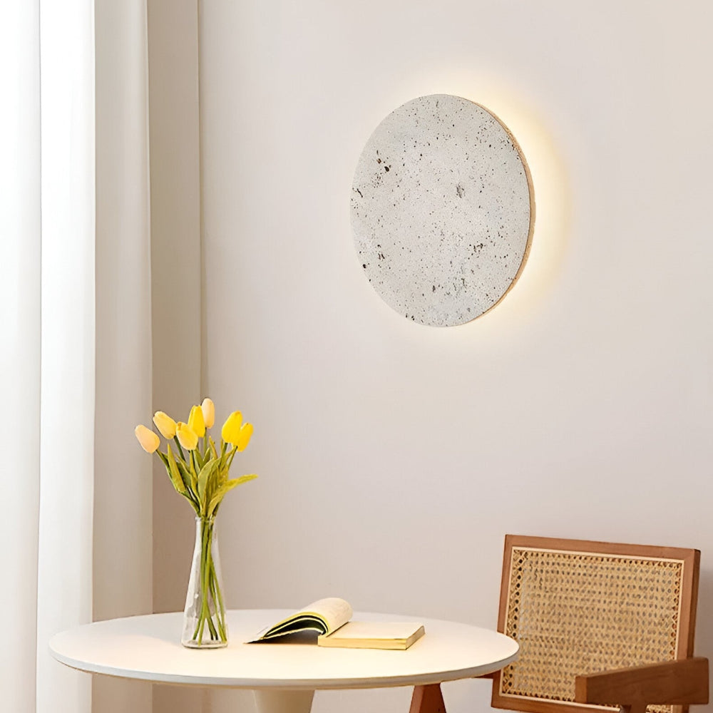 ZenLume – Cirkulär Travertin Vägglampa | Japansk Stil & Ambient LED-belysning