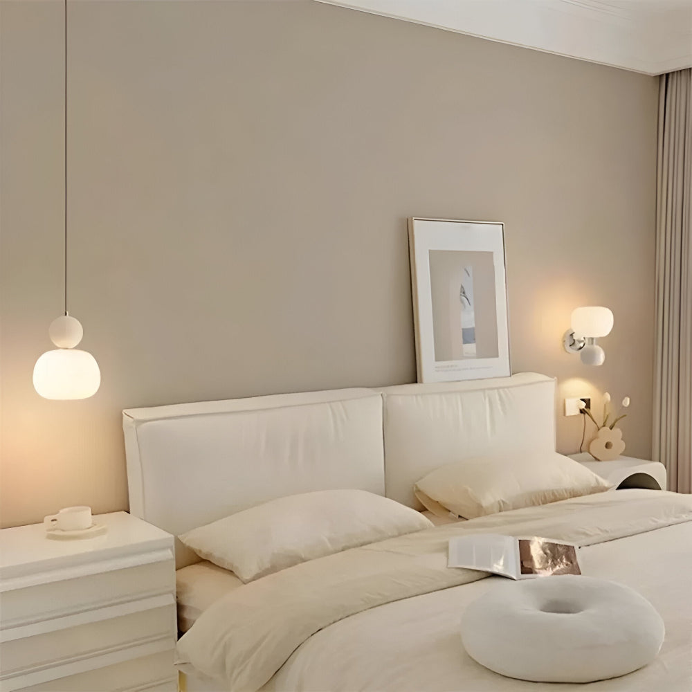 Crémura – Klassisk Art Deco Pendellampa i Crème och Metall