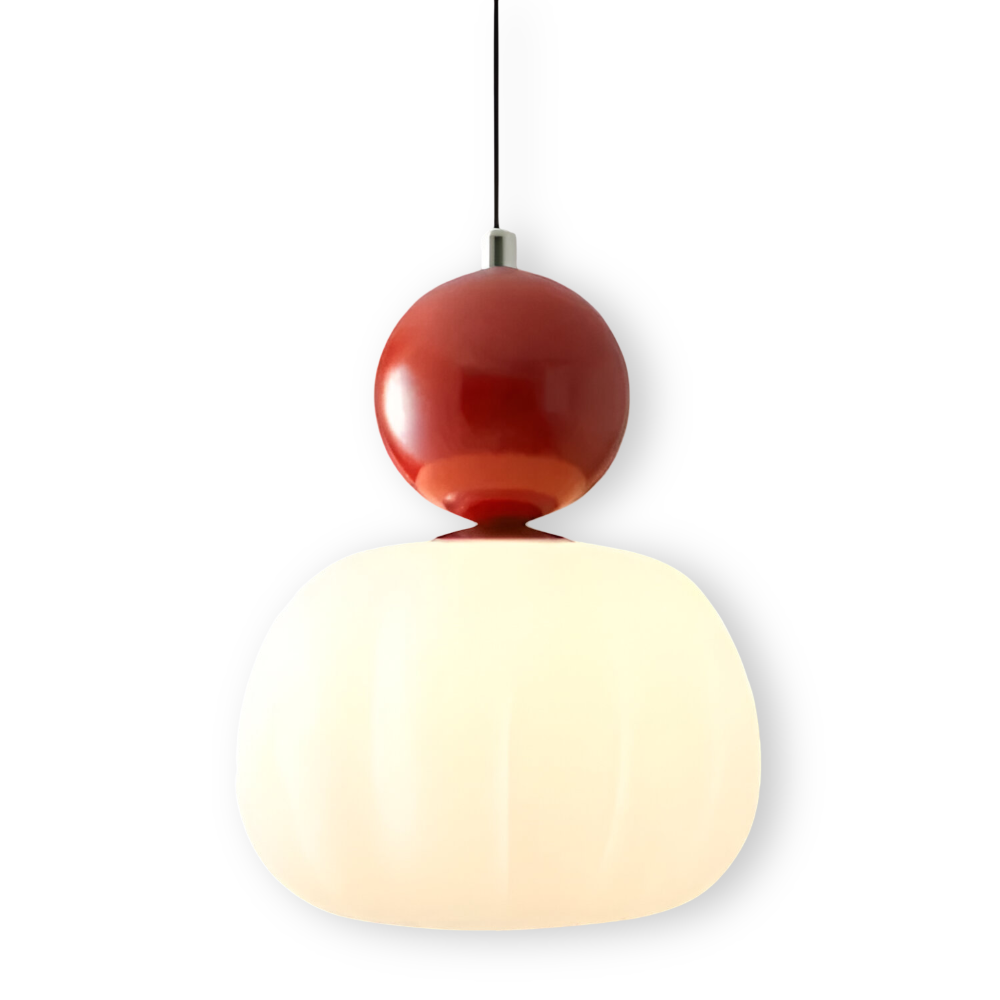 Crémura – Klassisk Art Deco Pendellampa i Crème och Metall