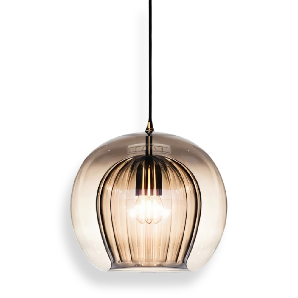 Clairvéa – Klotformad Glaspendellampa med Vintage Elegans