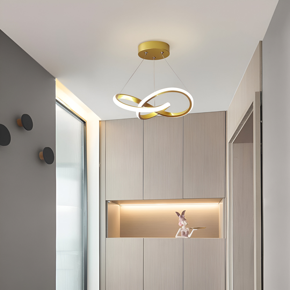 Spirallume – Modern LED Taklampa med Skulpturell Spiraldesign