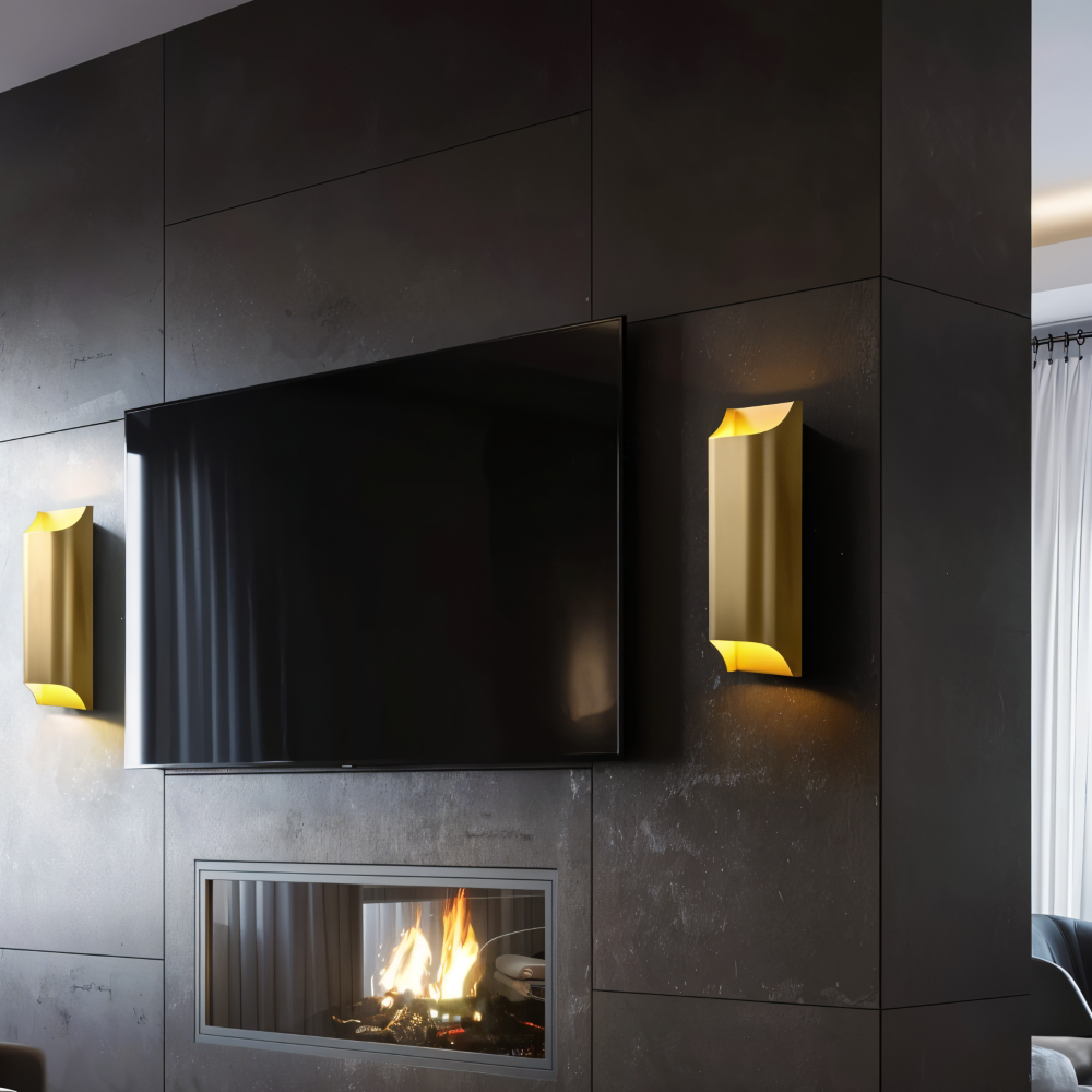 AuricRay – Vägglampa i Koppar med Dimbar LED och Upp/Ned-belysning