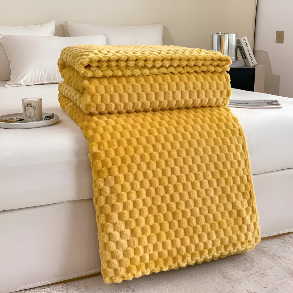 CoziGlam LuxeFilt – Tjock, Lyxig Plyschfleecefilt för Maximal Värme