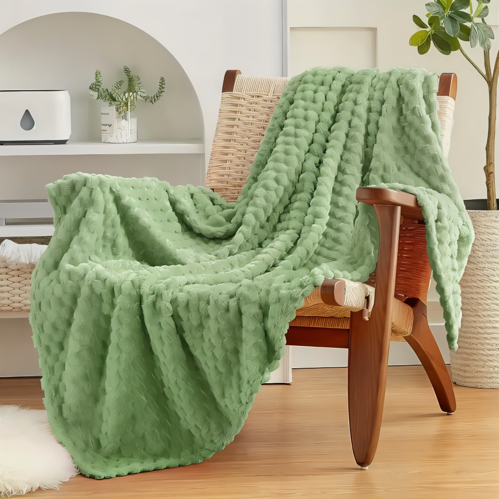 CoziGlam LuxeFilt – Tjock, Lyxig Plyschfleecefilt för Maximal Värme