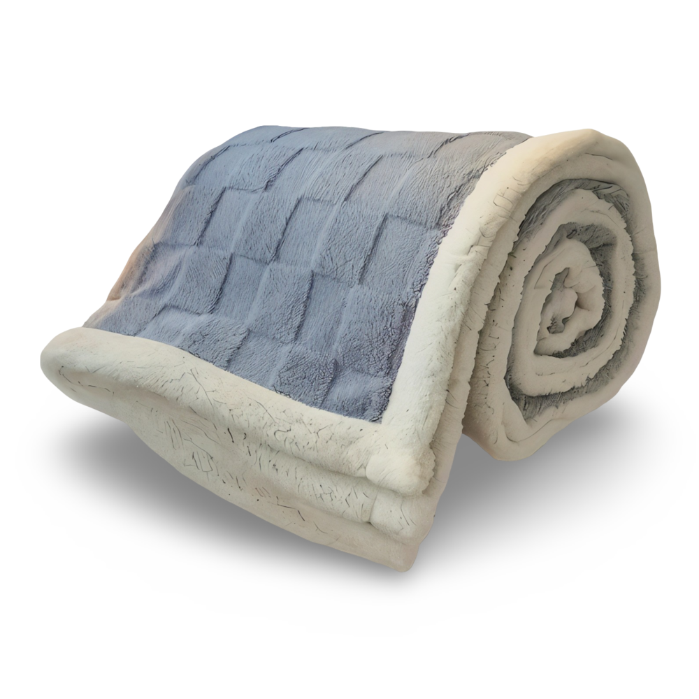 CozyCheck Luxe – Vändbar Vinterpläd i Tjock Isolerad Fleece