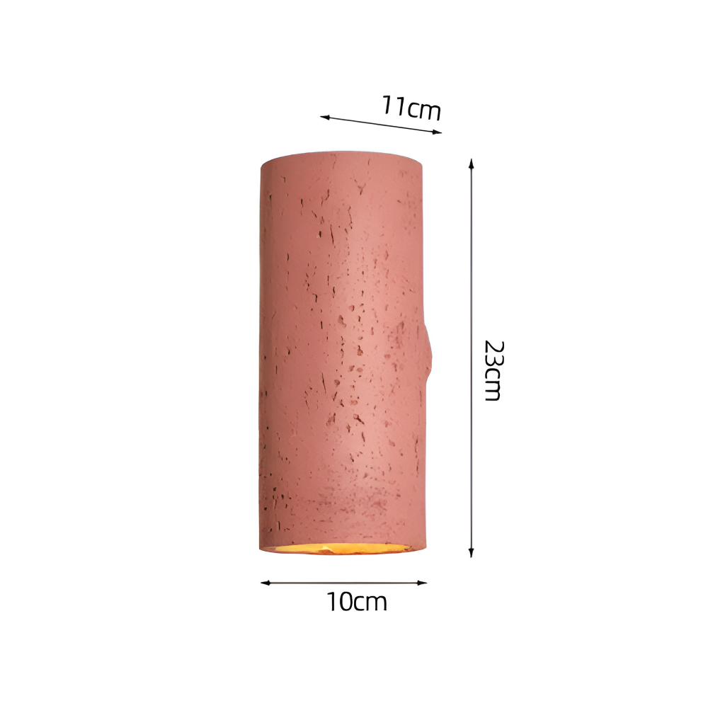 ZenBeam – Cylindrisk Vägglampa i Wabi Sabi Stil med Up & Down LED-belysning