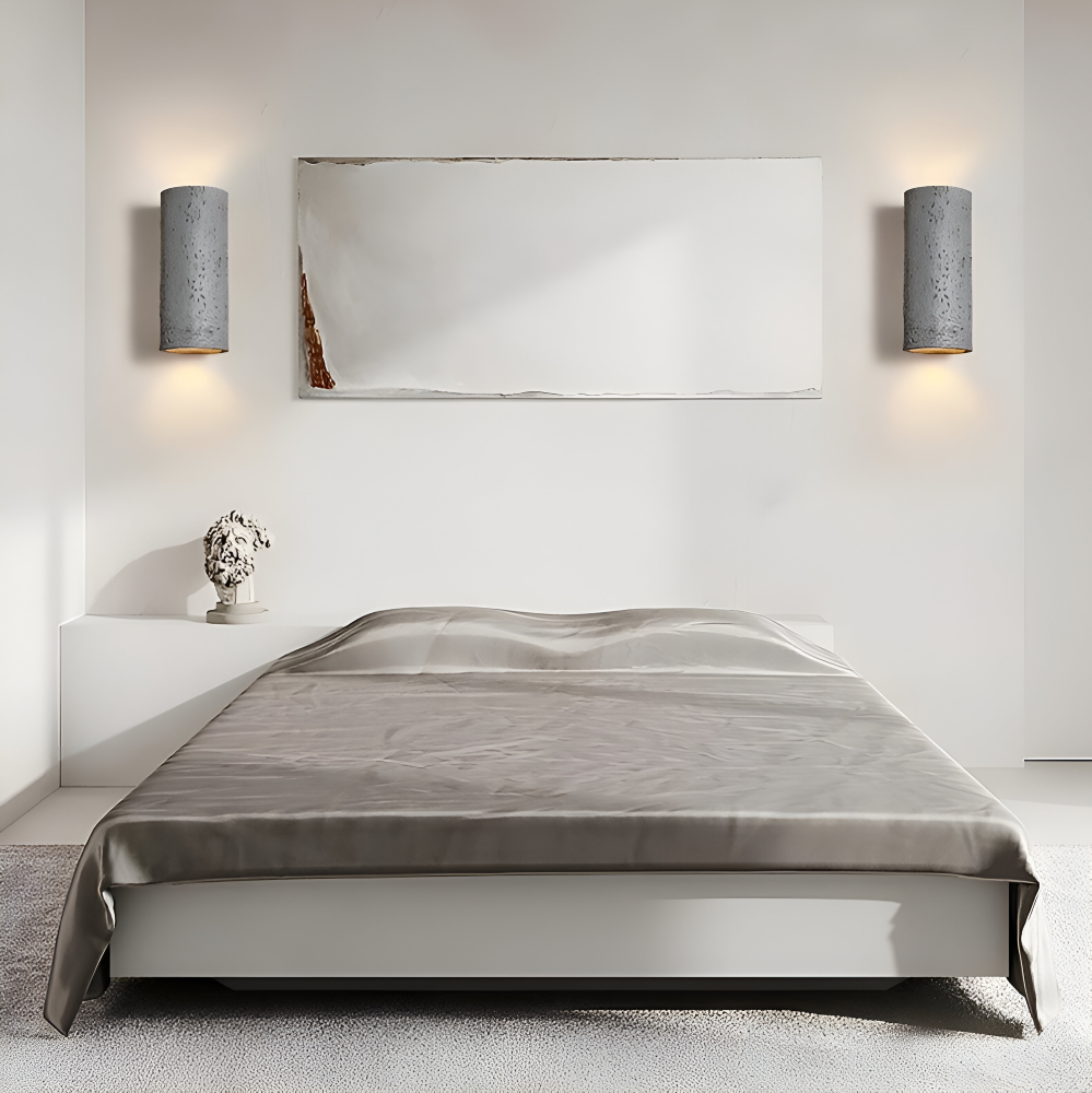 ZenBeam – Cylindrisk Vägglampa i Wabi Sabi Stil med Up & Down LED-belysning