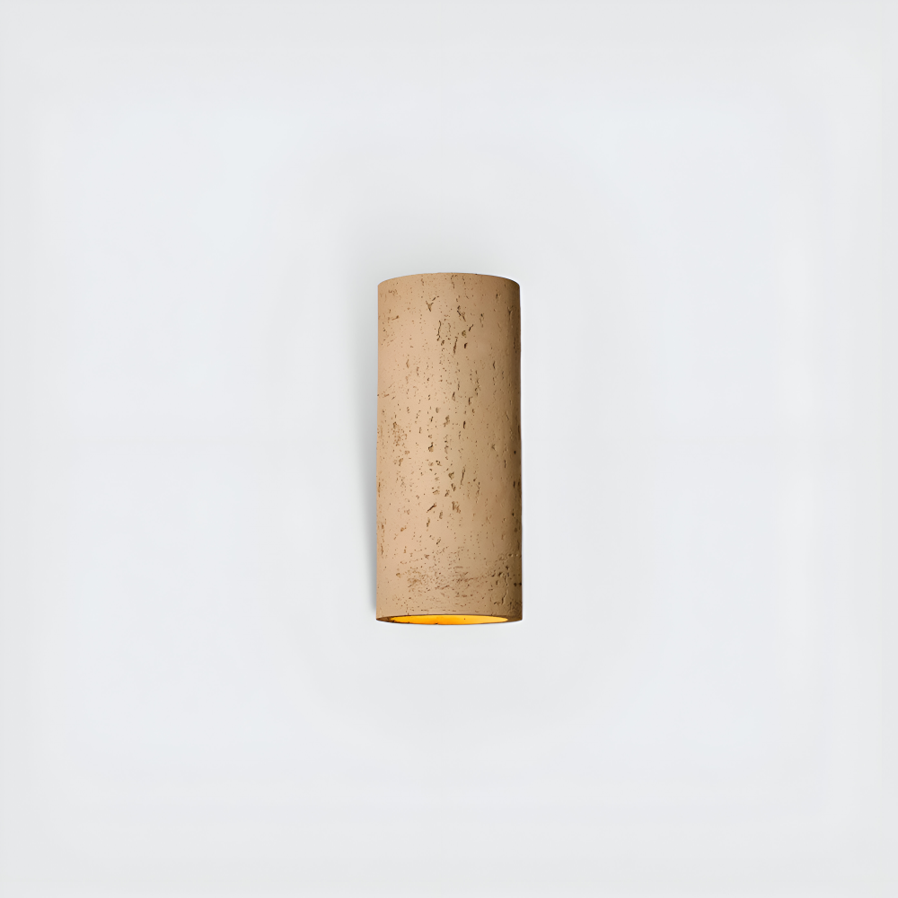 ZenBeam – Cylindrisk Vägglampa i Wabi Sabi Stil med Up & Down LED-belysning