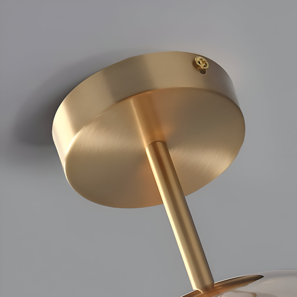 LumoSphere – Modern LED Taklampa i Glas med Svart & Guld Finish