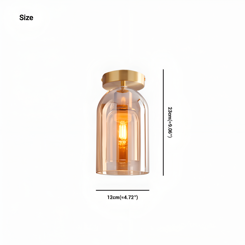 LumoSphere – Modern LED Taklampa i Glas med Svart & Guld Finish