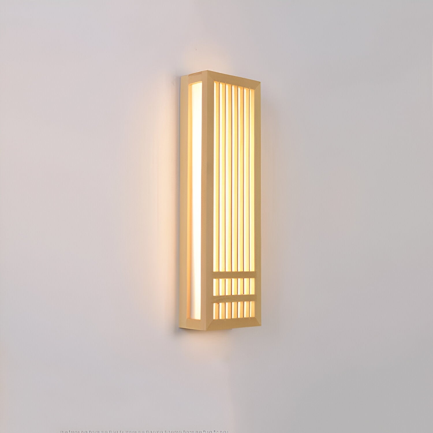 DoaGlow – Japansk Vägglampa i Trä och Akryl | Modern Japansk Design för Harmonisk Belysning