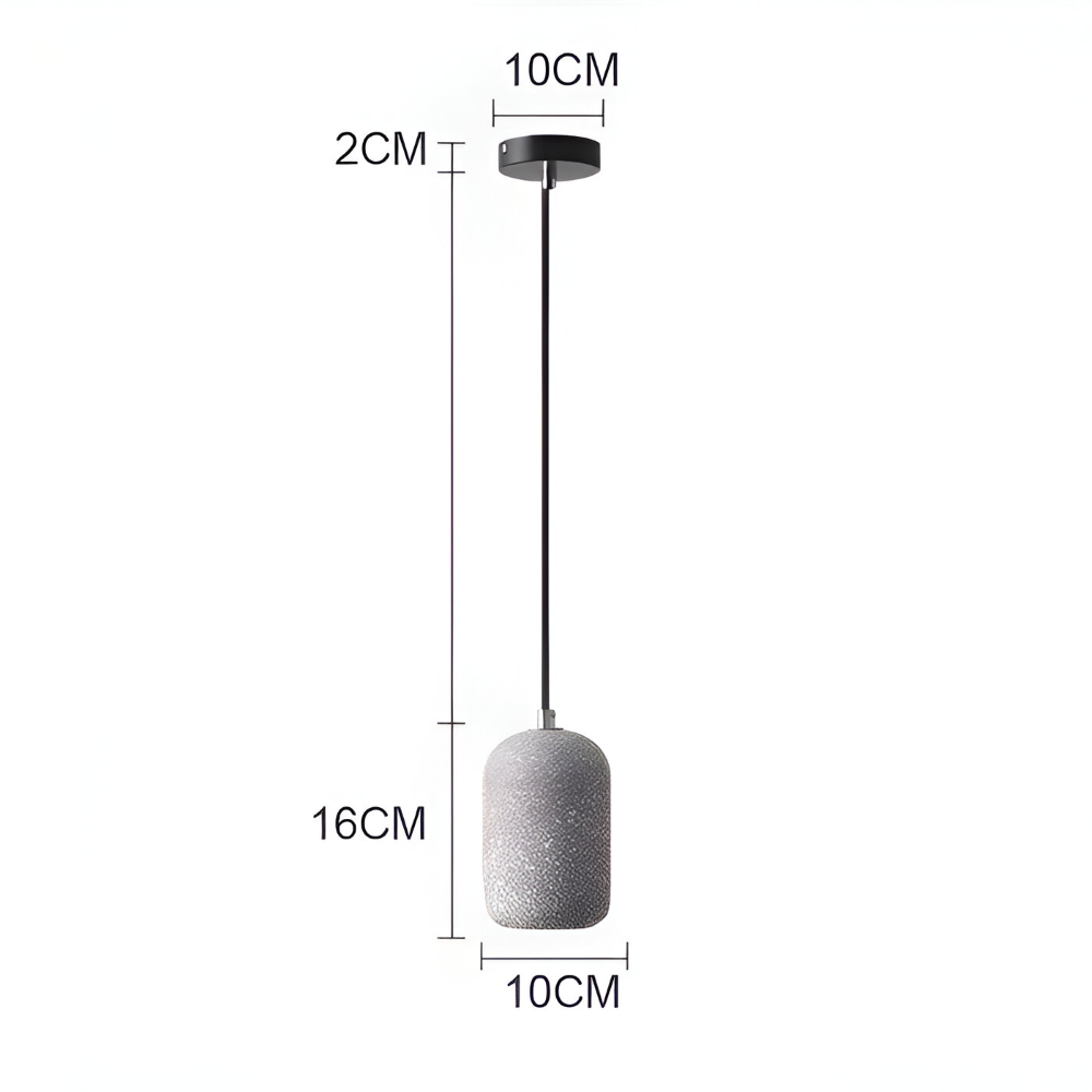 Cemlume – Industriell Taklampa i Cement och Glas