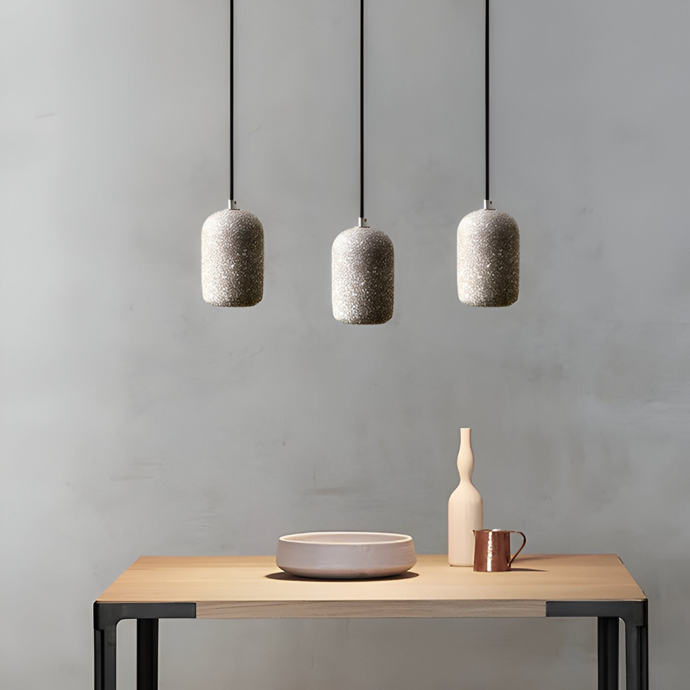 Cemlume – Industriell Taklampa i Cement och Glas