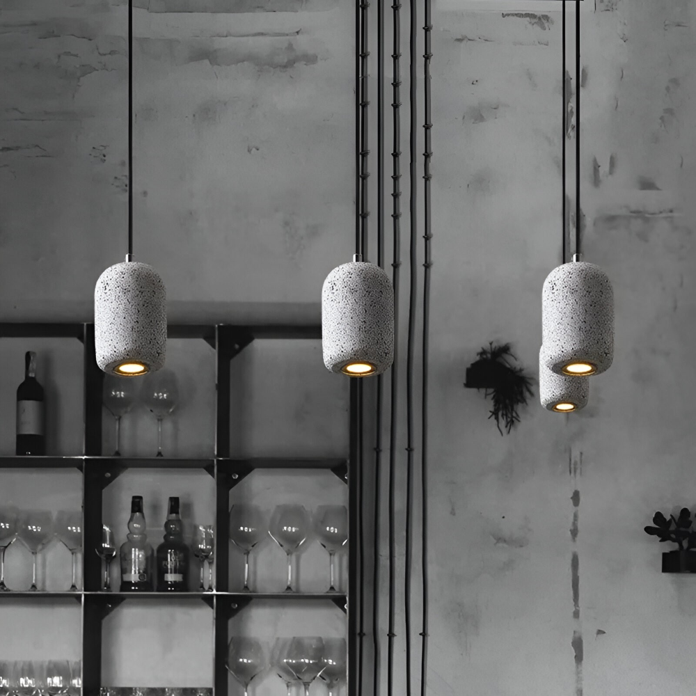 Cemlume – Industriell Taklampa i Cement och Glas