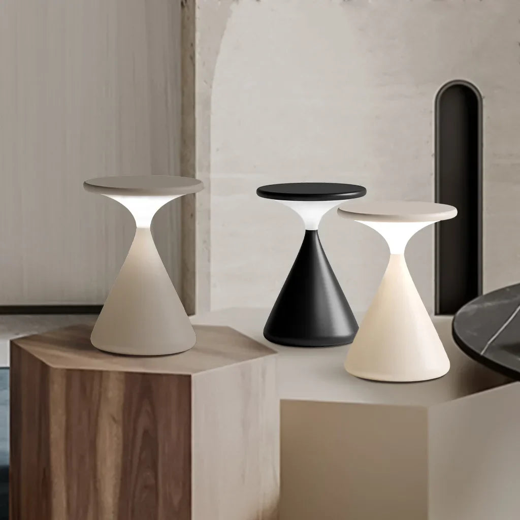 SandGleam – Trådlös timglasbordslampa med dimbar LED-belysning
