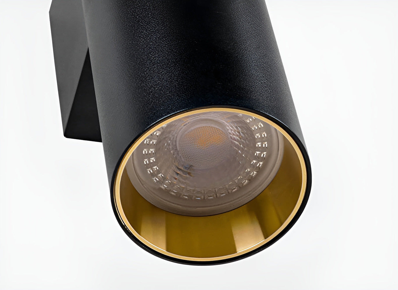 AluBeam – Dubbelt Huvud Vägglampa | Guld Cylinder Vägglampa med Upp- och Nedljus