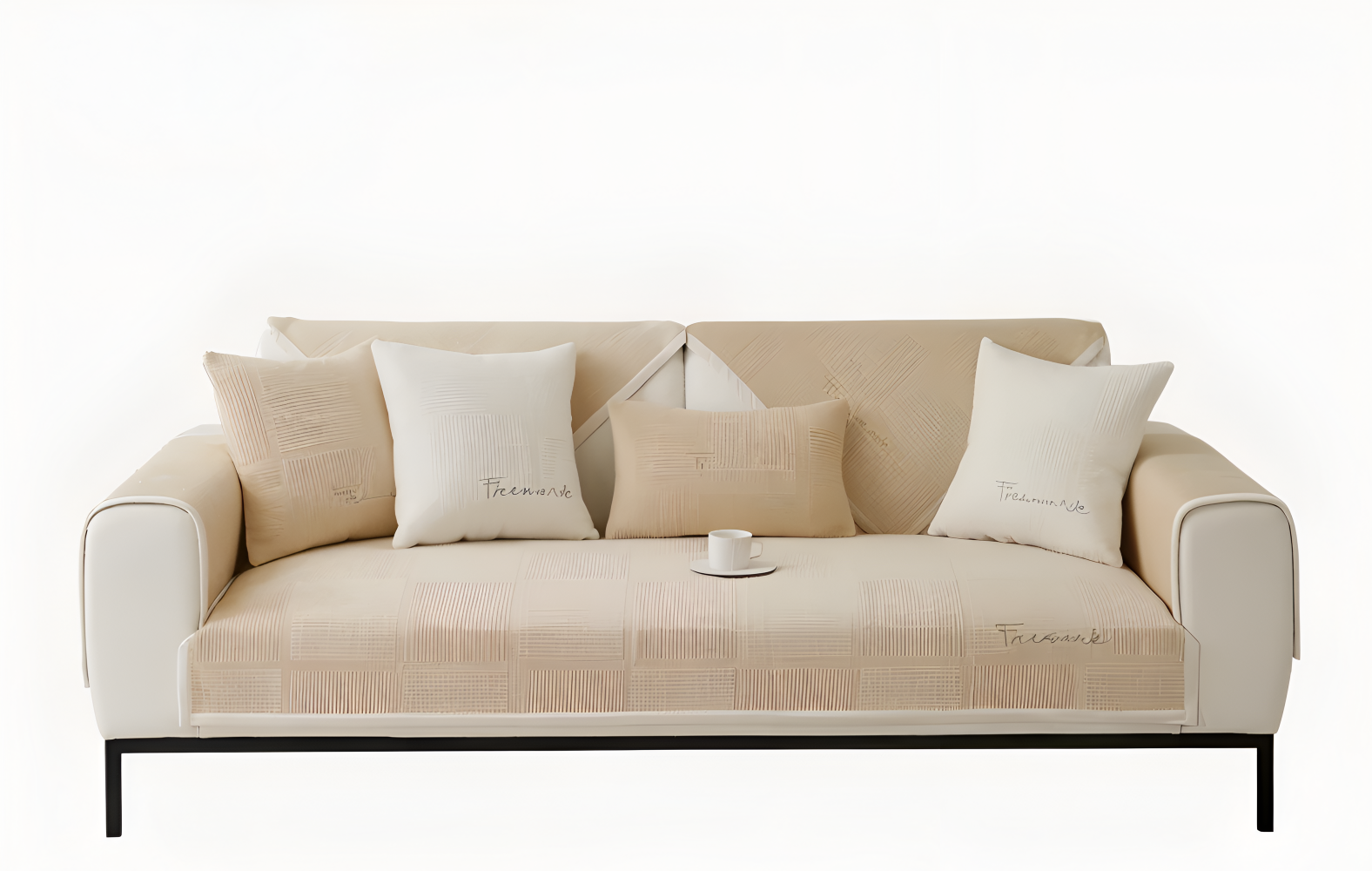 NordicHold Plush – Tjockt Antislipp Sofföverdrag i Elegant Polyesterdesign