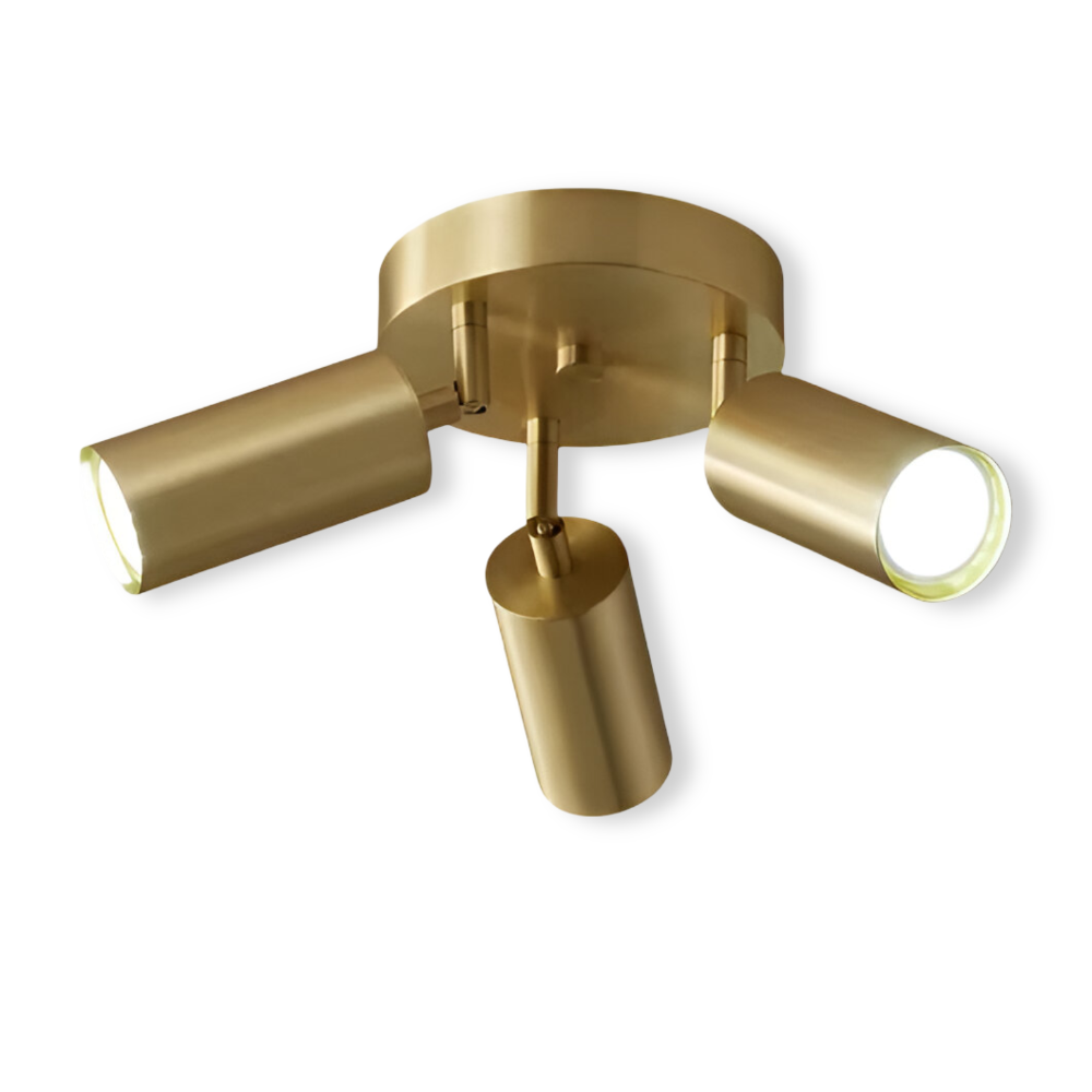 ZenBrass – Elegant Mässing Taklampa med Justerbara LED-Spotlights