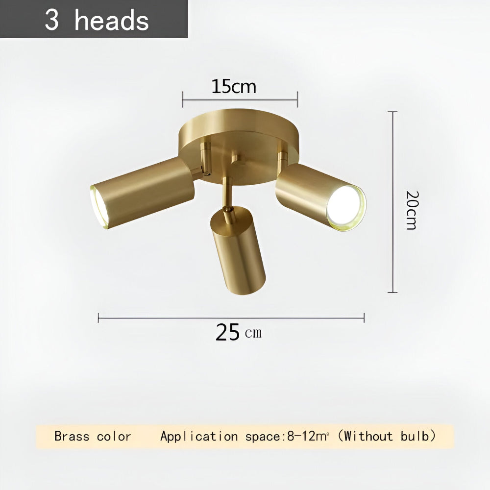 ZenBrass – Elegant Mässing Taklampa med Justerbara LED-Spotlights