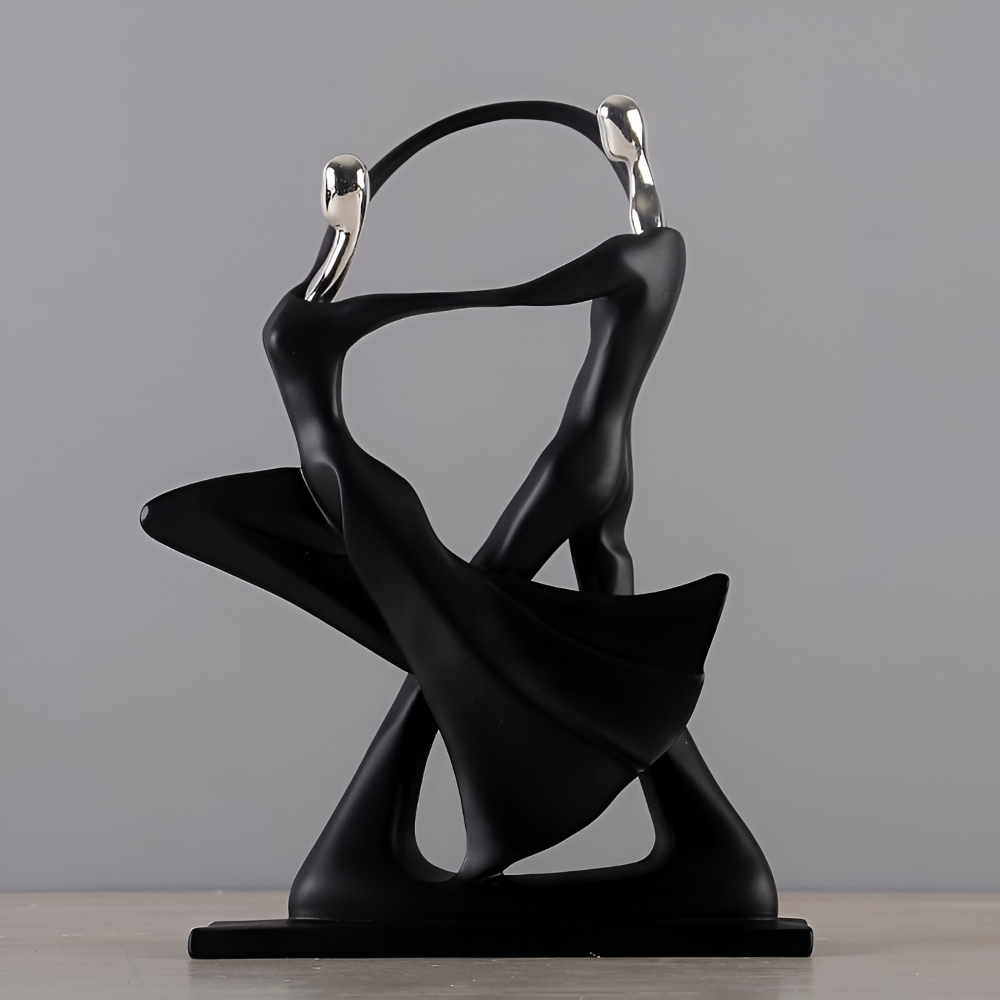 DanceUnity Skulptur – Elegant Dansande Par i Modern Konstharts