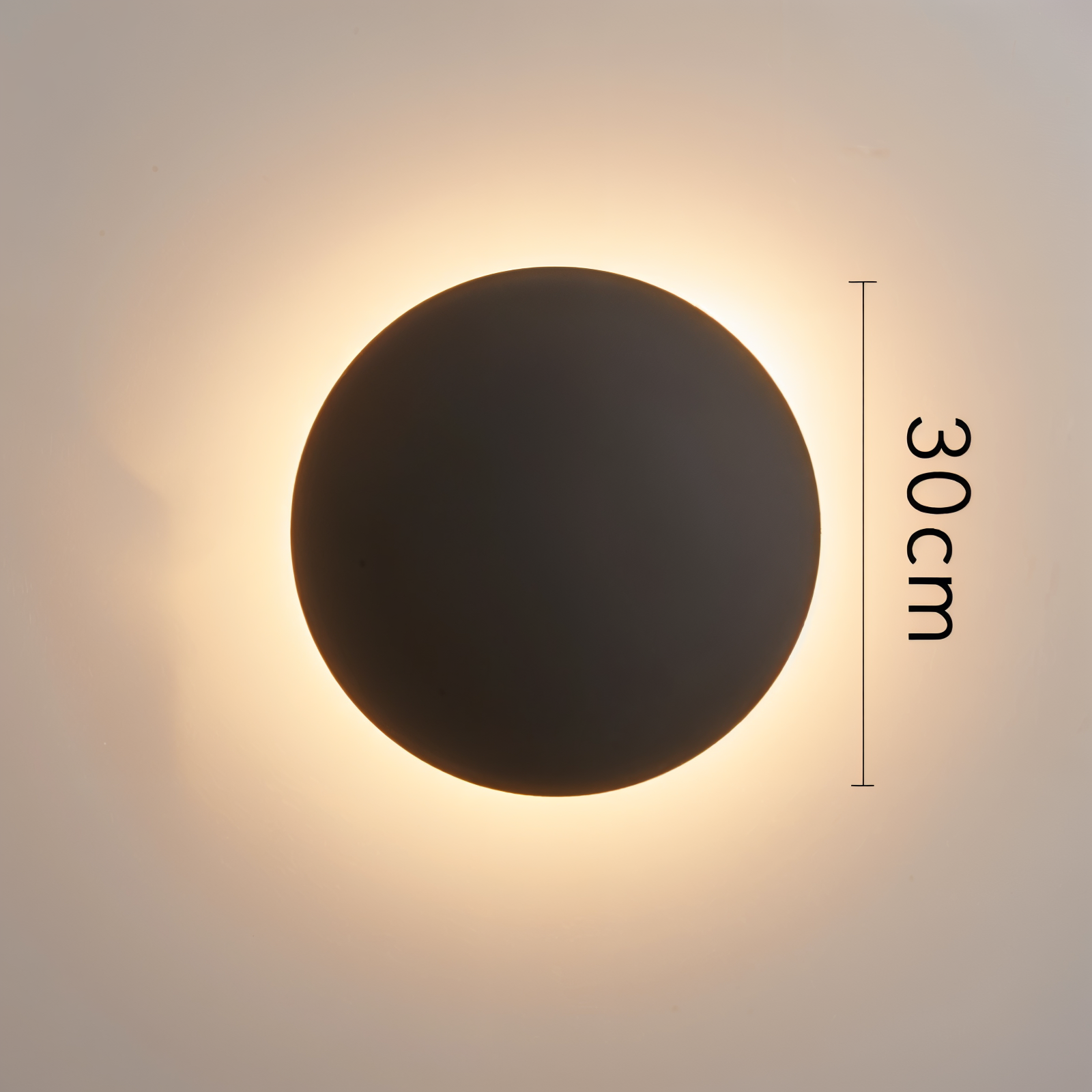 Lunaris – Modern Rund Vägglampa i Metall med Varmt LED-Ljus