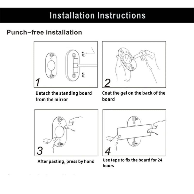 LumiBelle – LED Sminkspegel med Förstoring, Väggmonterad & 360° Roterbar