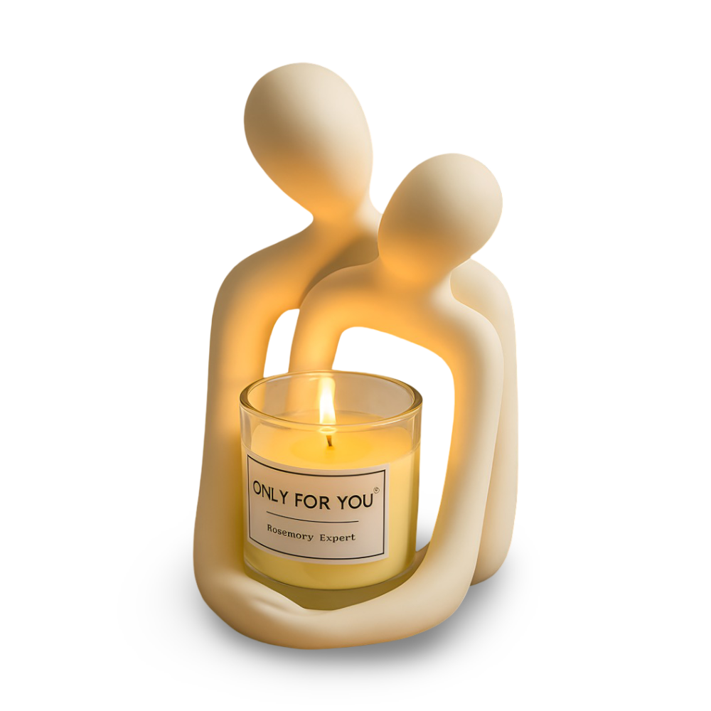 HarmoniPar Skulptur – Elegant Omfamnande Figur i Modern Design