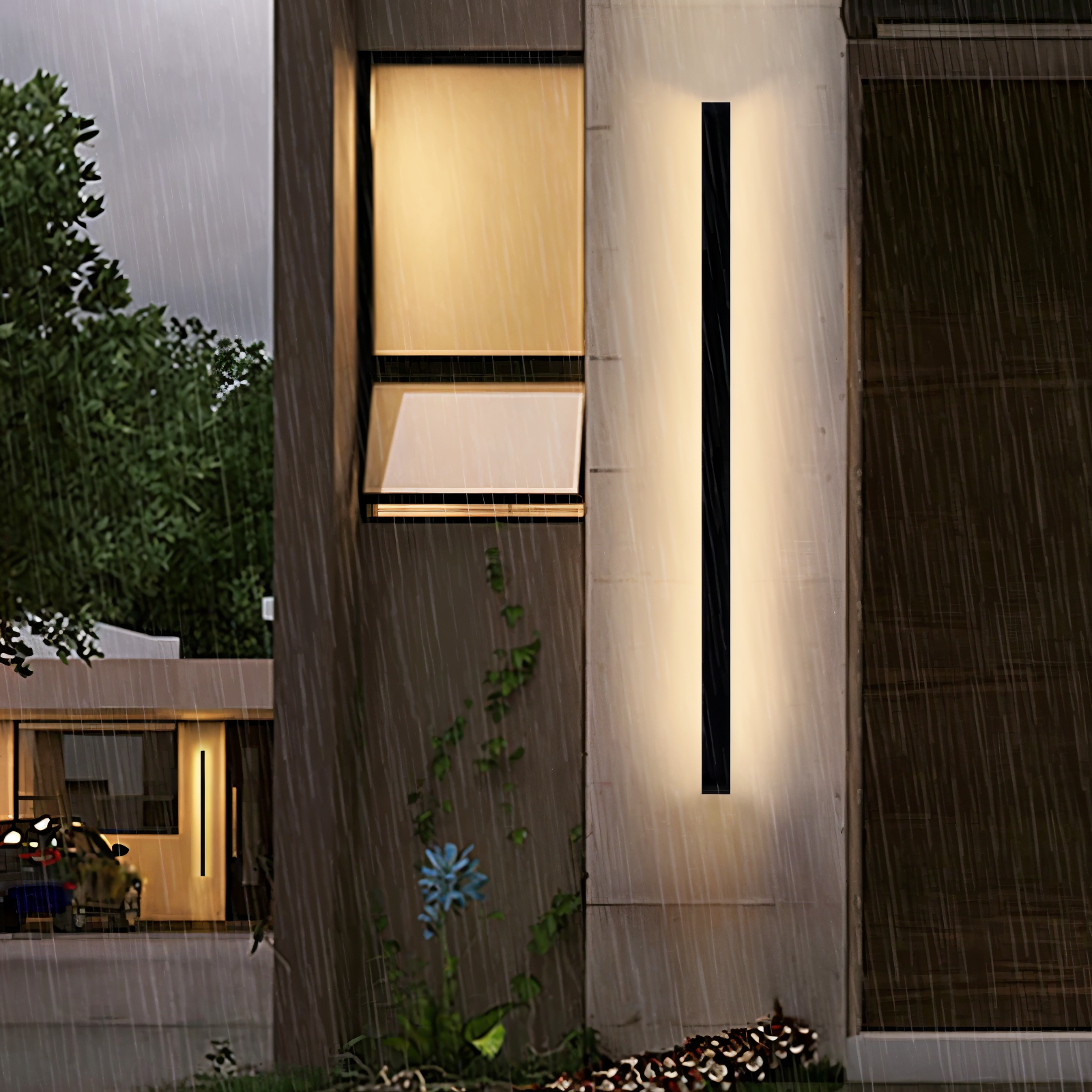 LineaLux – Vägglampa i Svart/Vit Linjär Design för Inomhus & Utomhusbruk (IP65)