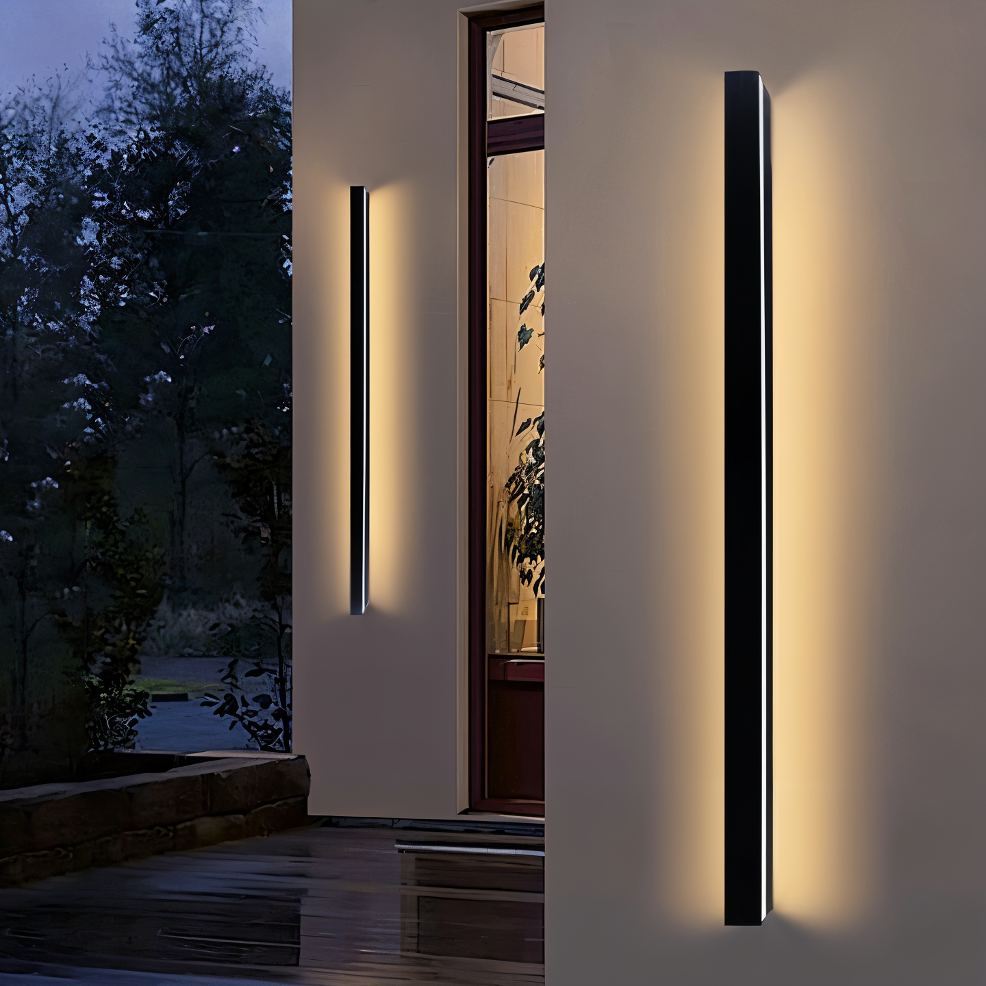 LineaLux – Vägglampa i Svart/Vit Linjär Design för Inomhus & Utomhusbruk (IP65)