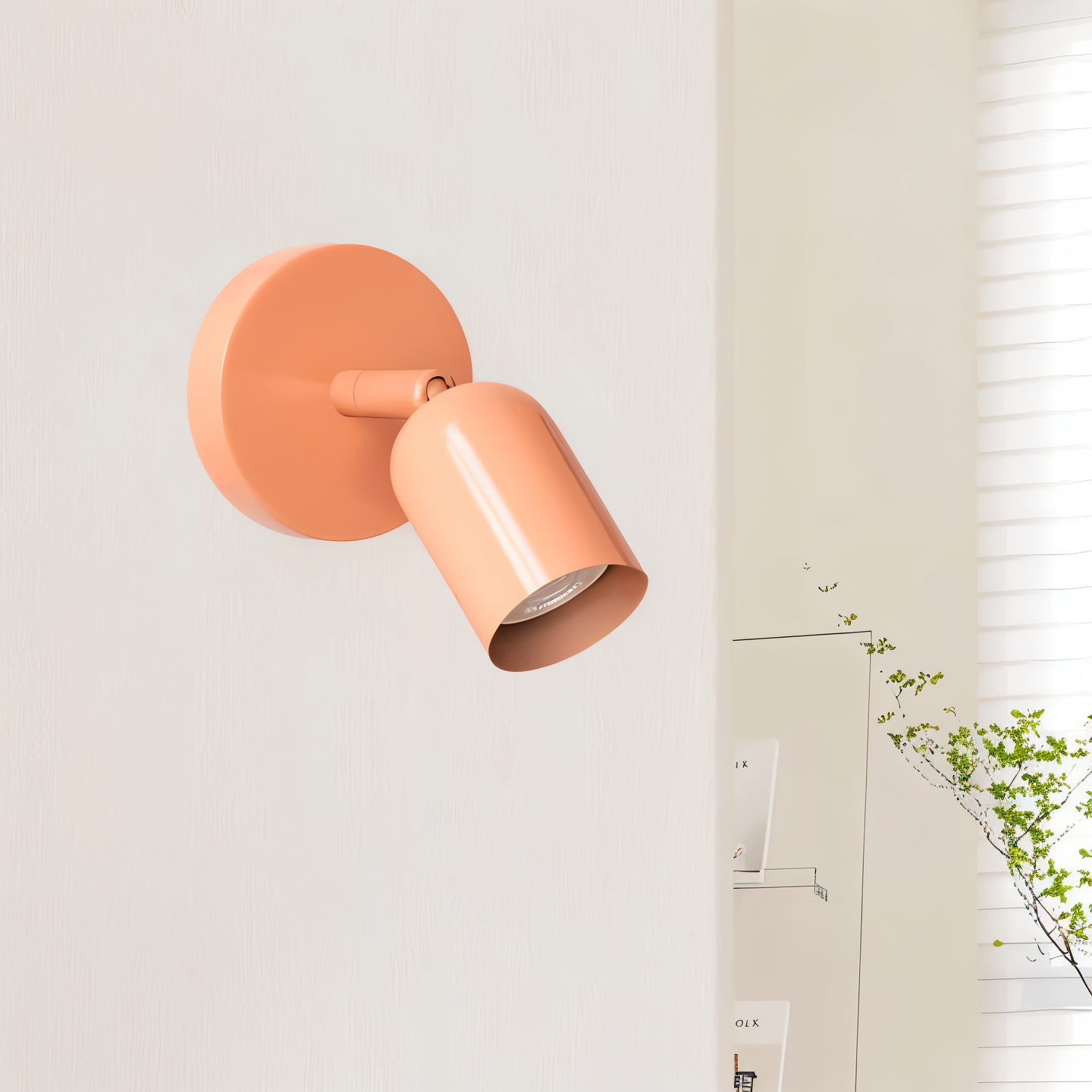 DownDazz – Färgglad Halvcylindrisk Vägglampa i Macaron-stil med LED-belysning